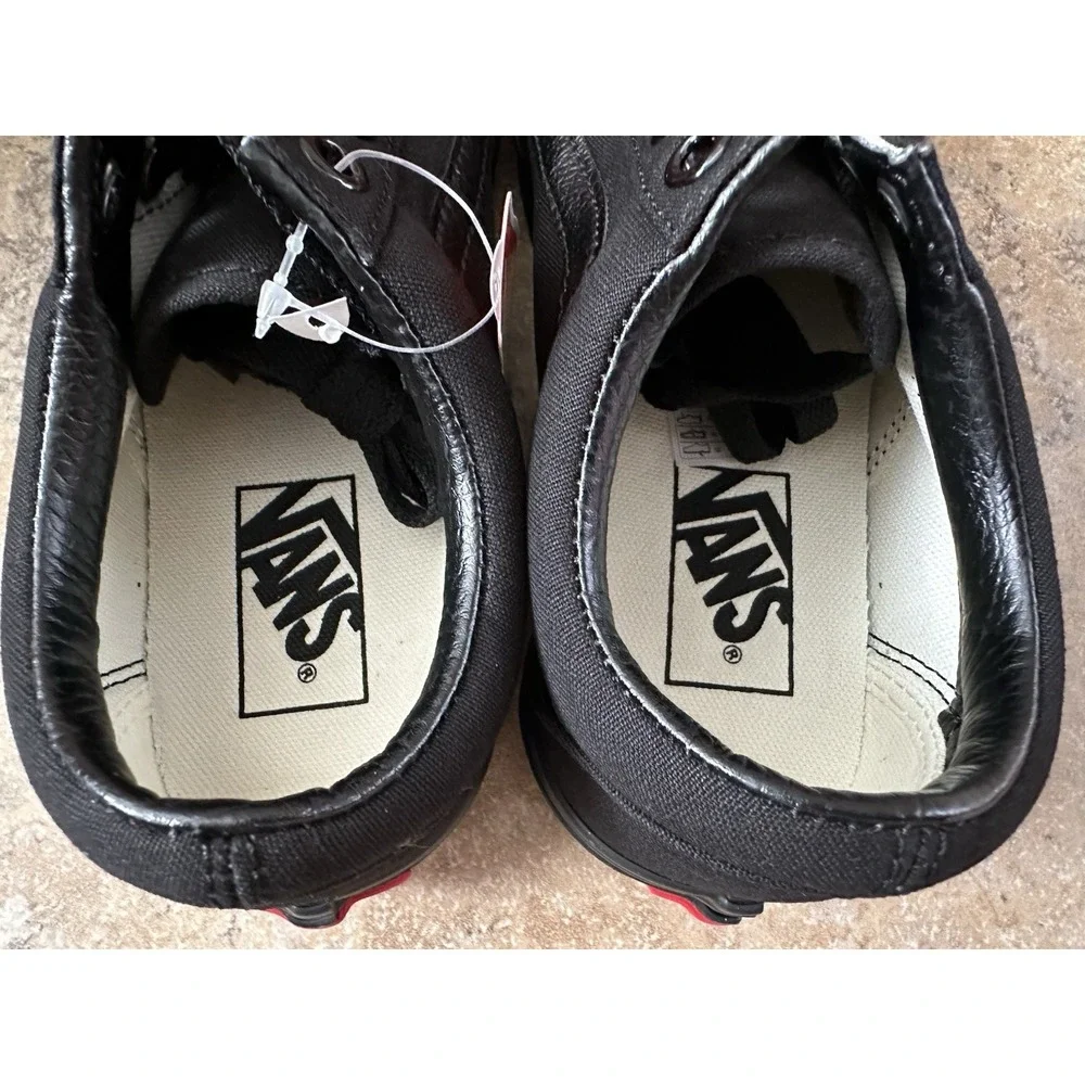 VANS OLD SKOOL CANVAS SHOES BLACK/BLACK VN000D3HBKA SIZE MENS 5.5 / WOMENS 7